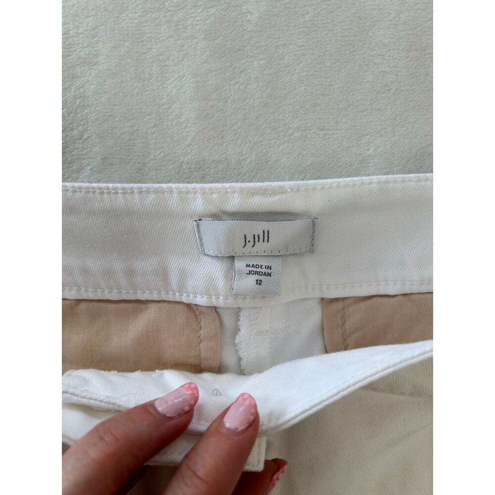 J Jill White Chino Golf Shorts Cotton Spandex Blend in Women's 12 NWT - Picture 9 of 9